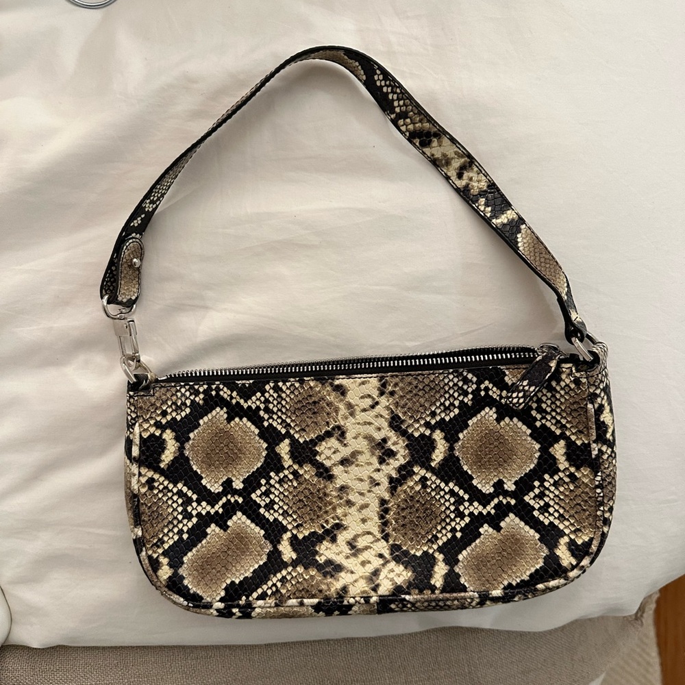 BY FAR Snake Skin Shoulder Bag